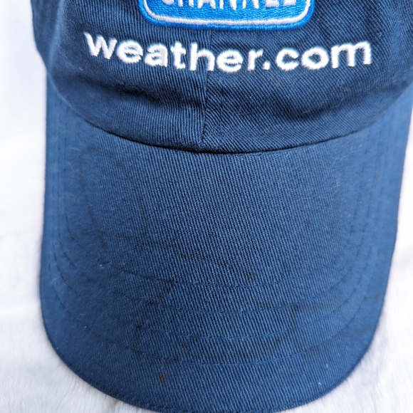 Weather Channel hat with signature possibly Jim Cantore's - Picture 2 of 6